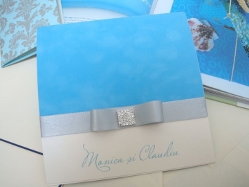 invitatie de nunta Bora Bora din catifea